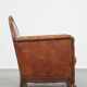 Fauteuil Art Déco en cuir de mouton