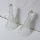 2 stemless glasses, champagne flutes, Henri Maire vintage glass.