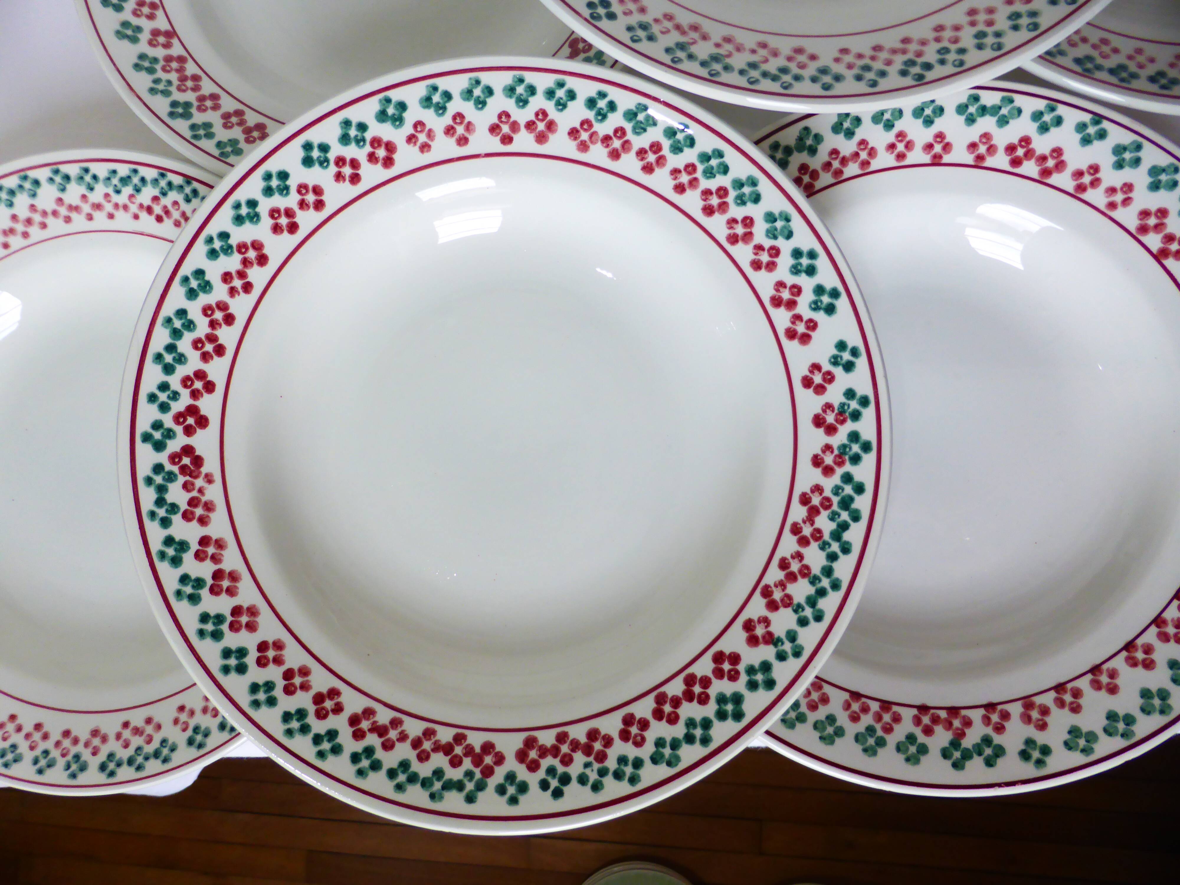 6 vintage deep plates from Céranord St Amand 220505
