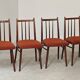 Set of 4 dining chairs TON Bystrice Antonin Suman orange fabric