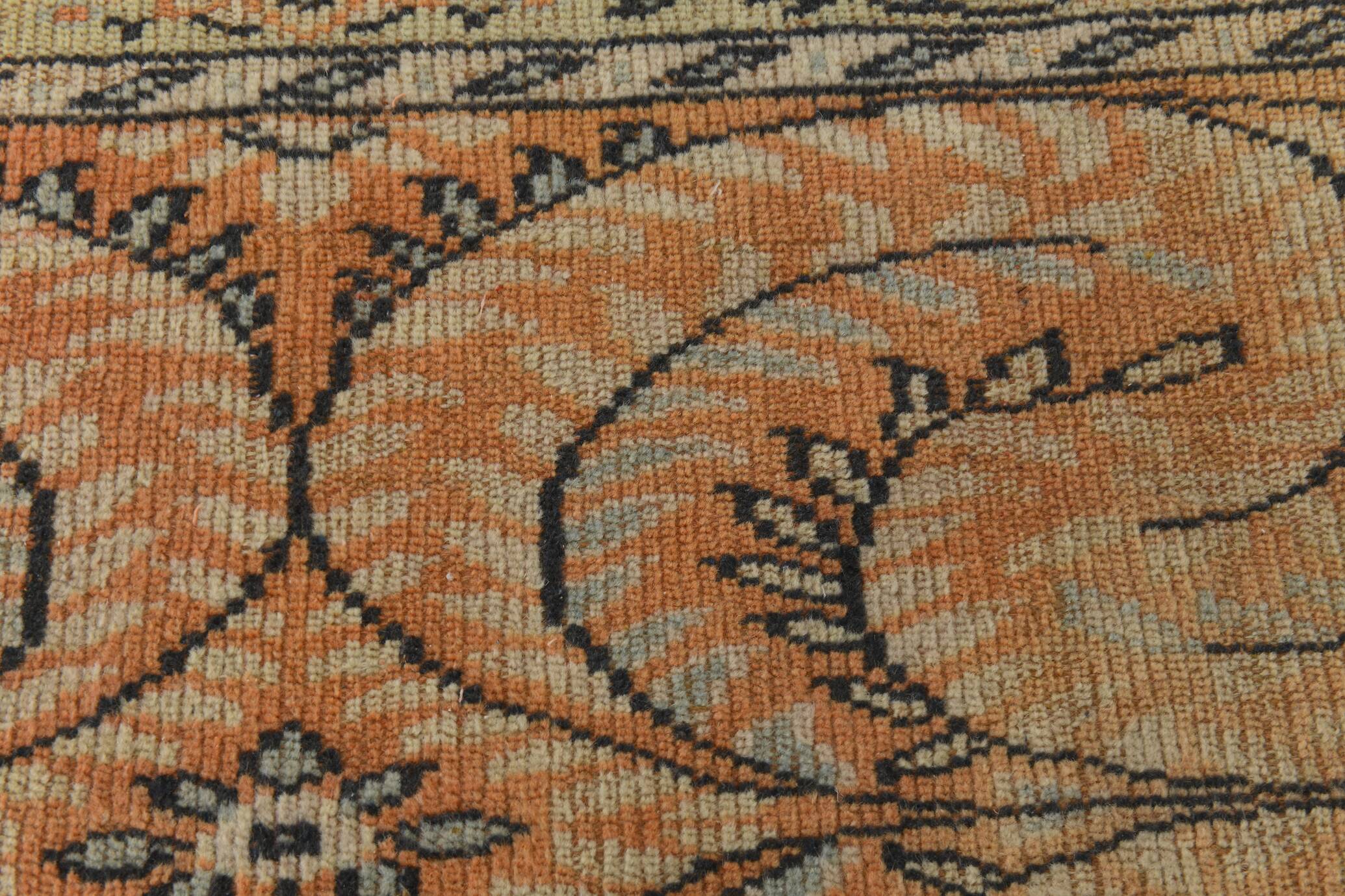 Brunt Orange Scandi Style Vintage Persian Runner Rug, 90x284 Cm