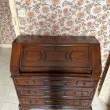 Vintage solid wood secretary desk
