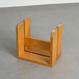 Solid pine stool from Les Arcs, circa 1975.