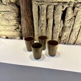 Set of 4 Digoin stoneware cups