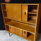 Scandinavian teak bookcase sideboard from the 60s