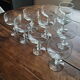 Lot de 10 coupes à champagne vintage en verre pied ciselé