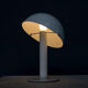 Lampe de table champignon en métal blanc des années 90