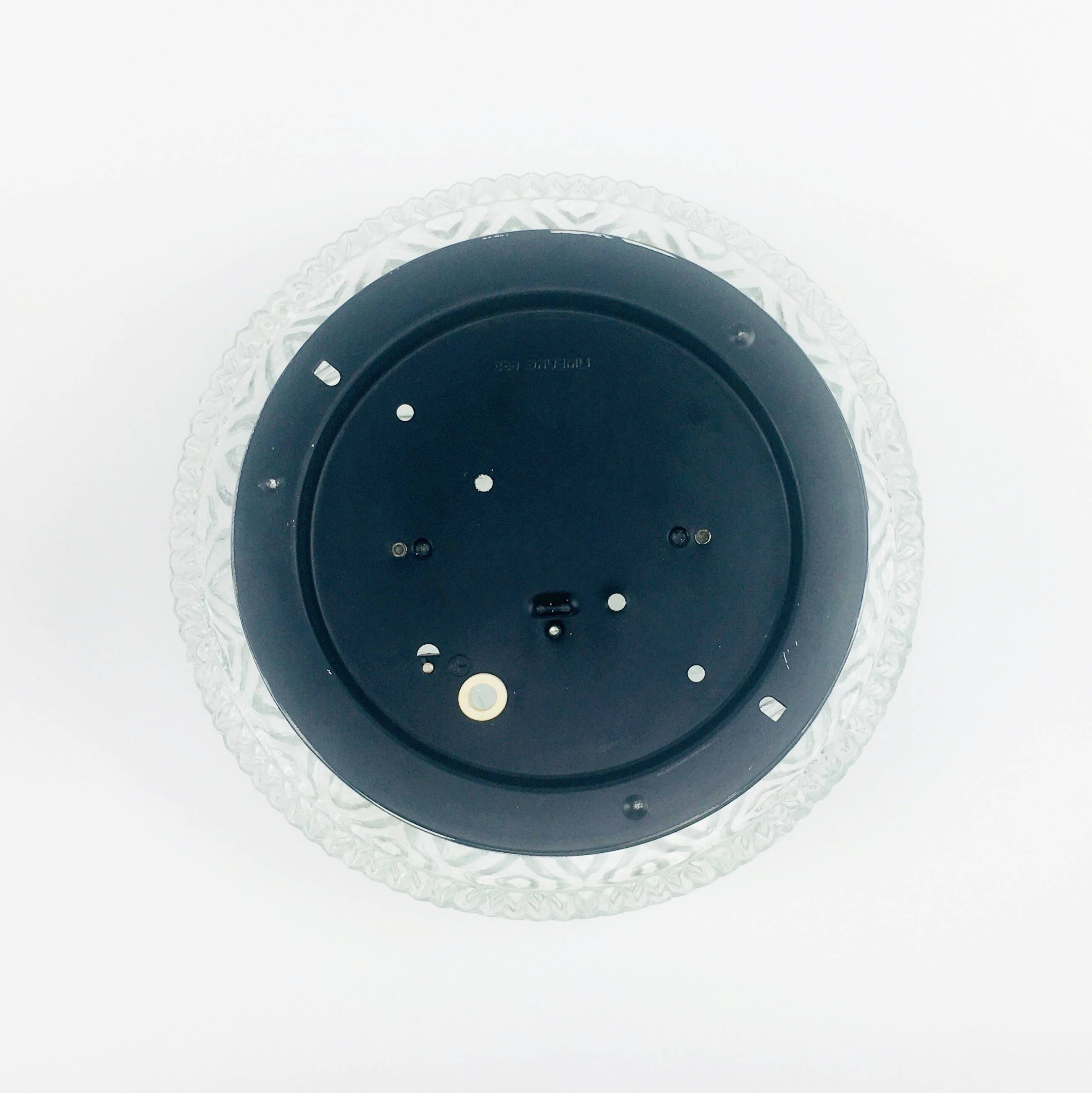 Pair of Geometric Glass Ceiling Lights from Limburg, Germany, 1970s