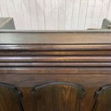 Comptoir de bar en chêne début XXème avec habillage d'époque zinc et étain