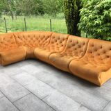 modular velvet sofa from the 70s