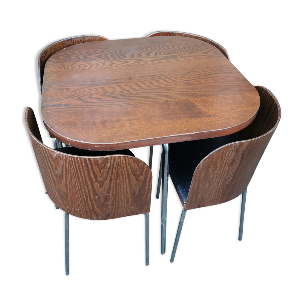 Table avec chaise encastrable vintage | Selency