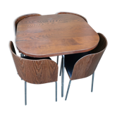 Table avec chaise encastrable vintage