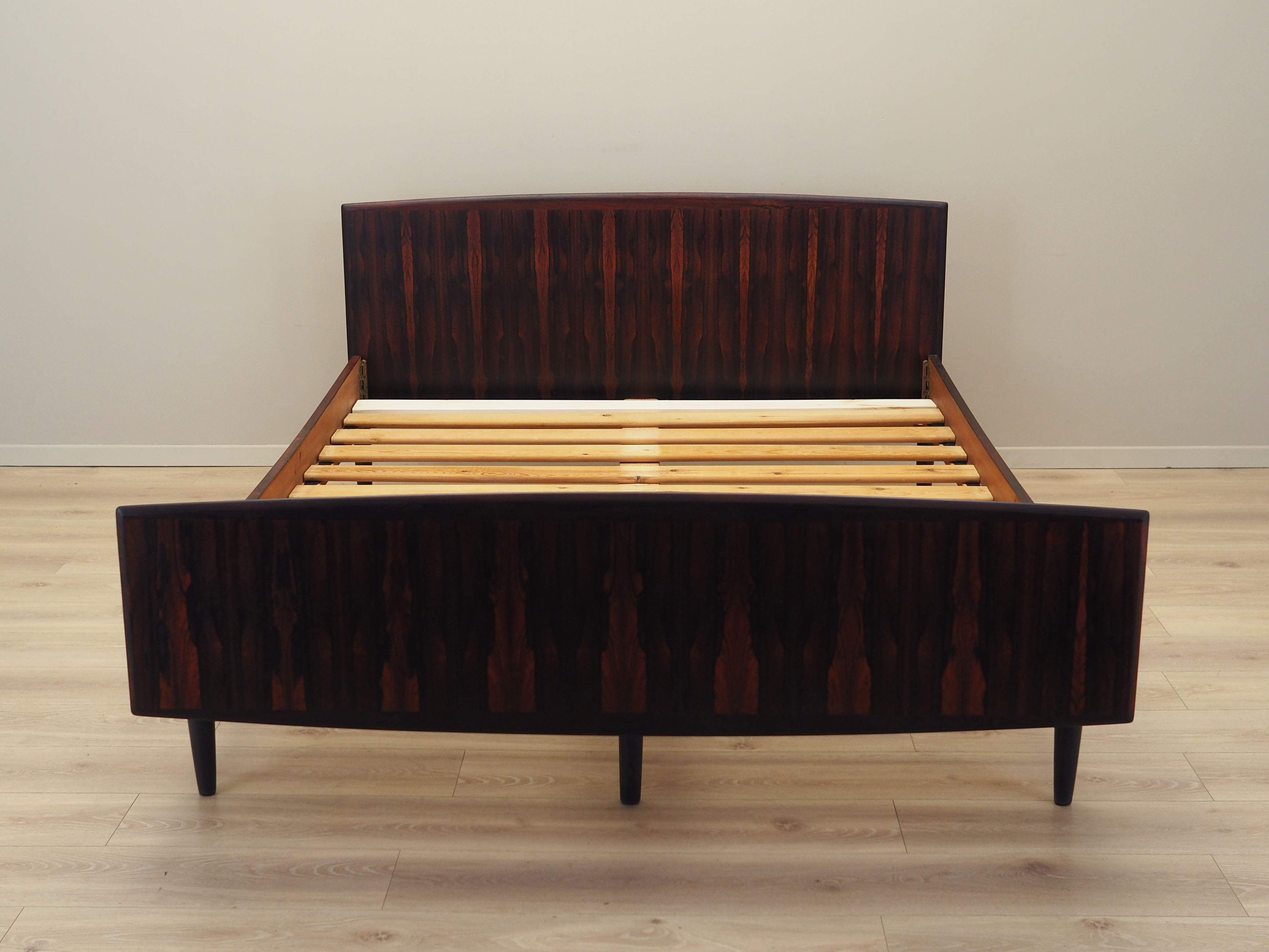 Rosewood bed, Danish design, 1970s, manufactured by Omann Jun