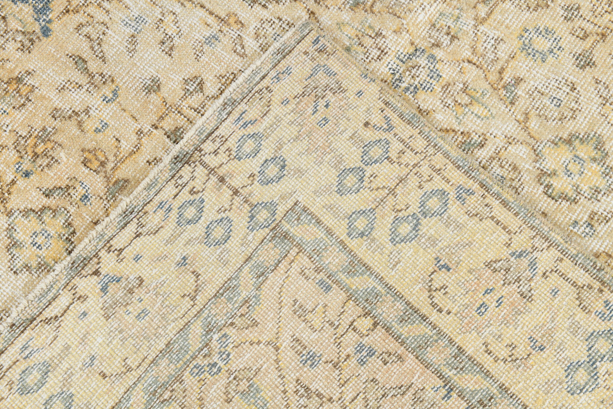 5x8 beige yellow tones turkish rug 247x152cm