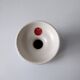 White and blue ceramic vase with italian relief