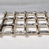 Dessous de plat en argent façon bambou