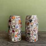 Paire de vases “Picassiette”