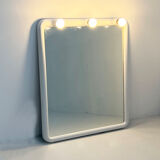 White bulb mirror by carrara & matta, 1970
