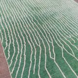 Tapis berbère vert Authentique fait main 300x365