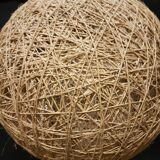 String and rattan ceiling of the 60s 70s