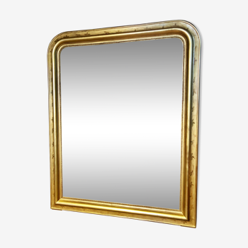 Miroir 137x110 d époque Louis Philippe doré feuille d'or