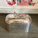 Art deco silver metal box