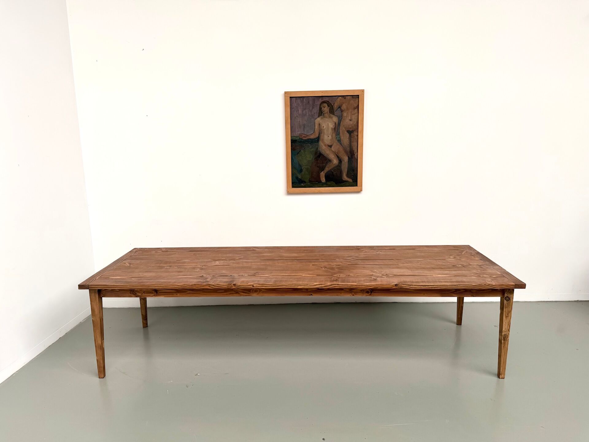 XXL table in solid pine, circa 1970