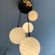 Lustre cascade de globes opaline des années 70