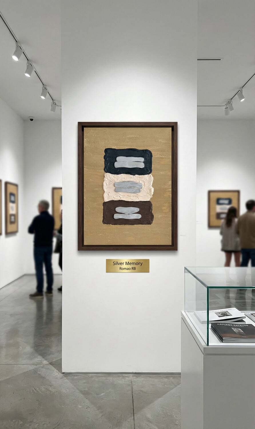 Silver Memory - Contemporary Textured Canvas Painting