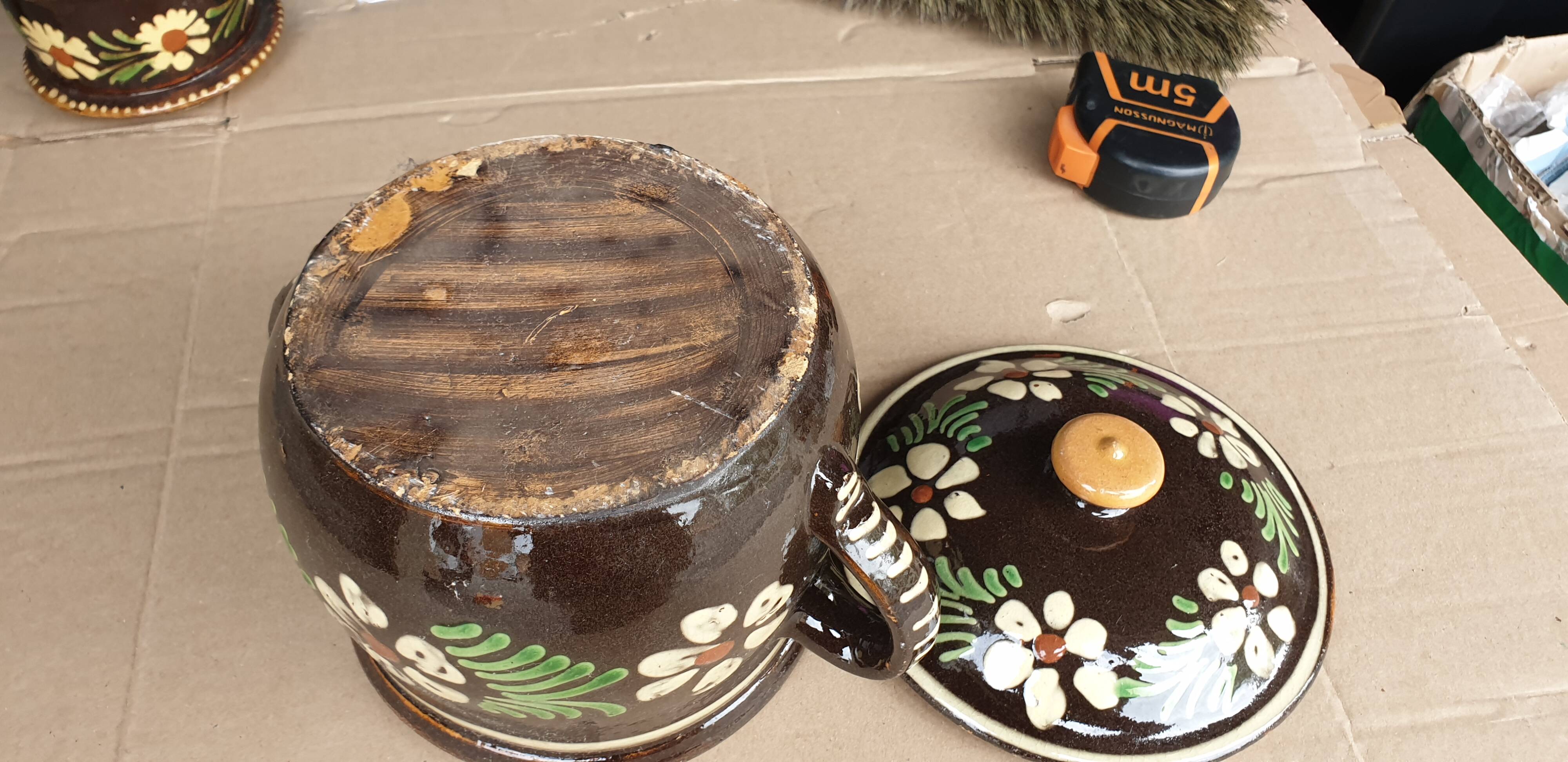 Glazed Alsatian terracotta tureen