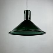Green Danish glass pendant by Michael Bang for Holmegaard 1972