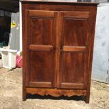 Old rustic farmhouse cabinet in fruit wood