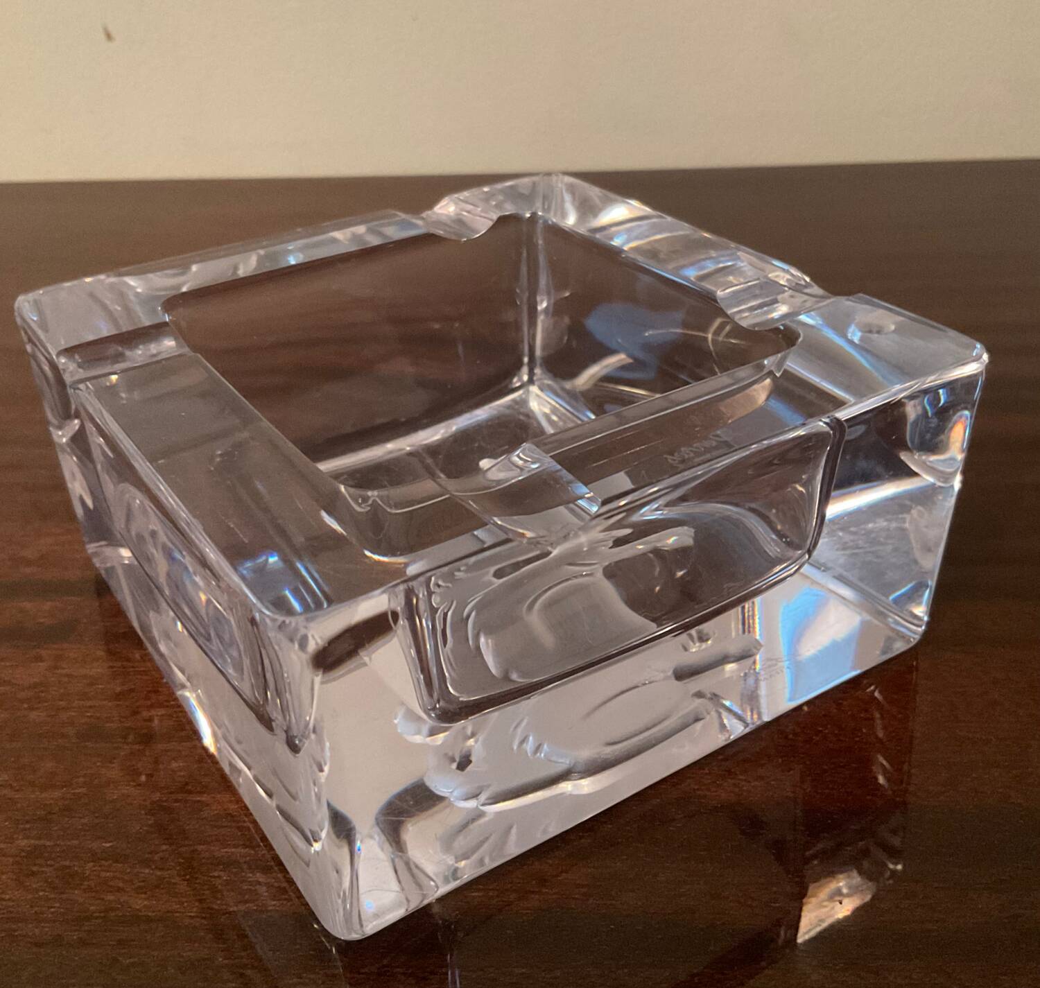 Vintage Sèvres crystal ashtray