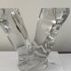 pair of crystal candlesticks signed Schneider 1970
