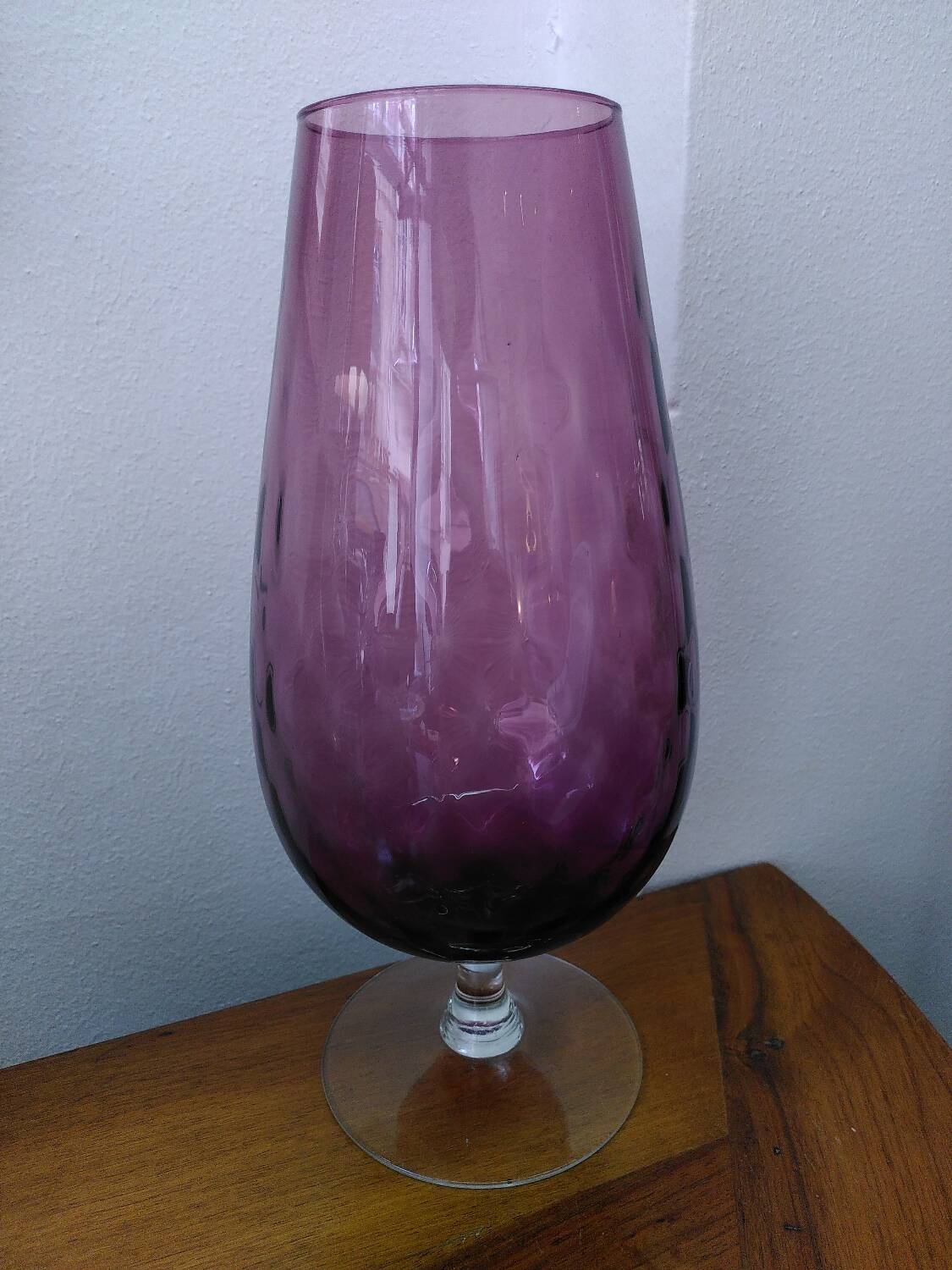 Large blown glass vase, Empoli 1960