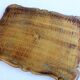BUSA tray in painted wood green beige/brown gold