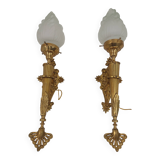 Torch wall lights