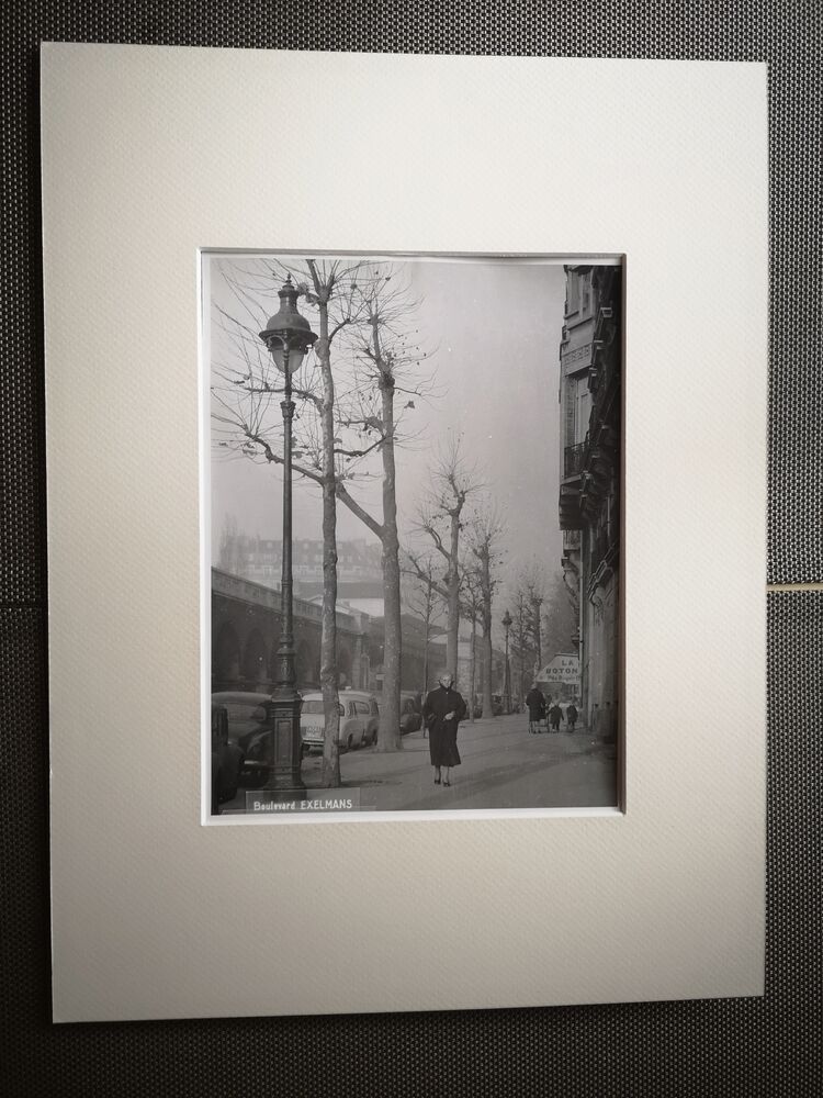 Photograph 18x24cm - Old black and white silver print - Boulevard Exelmans - 1950s-60s
