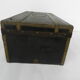 Old wooden, iron and brass trunk