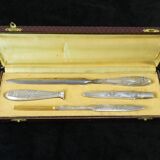 Old necessary to write 1900 in silver metal in box