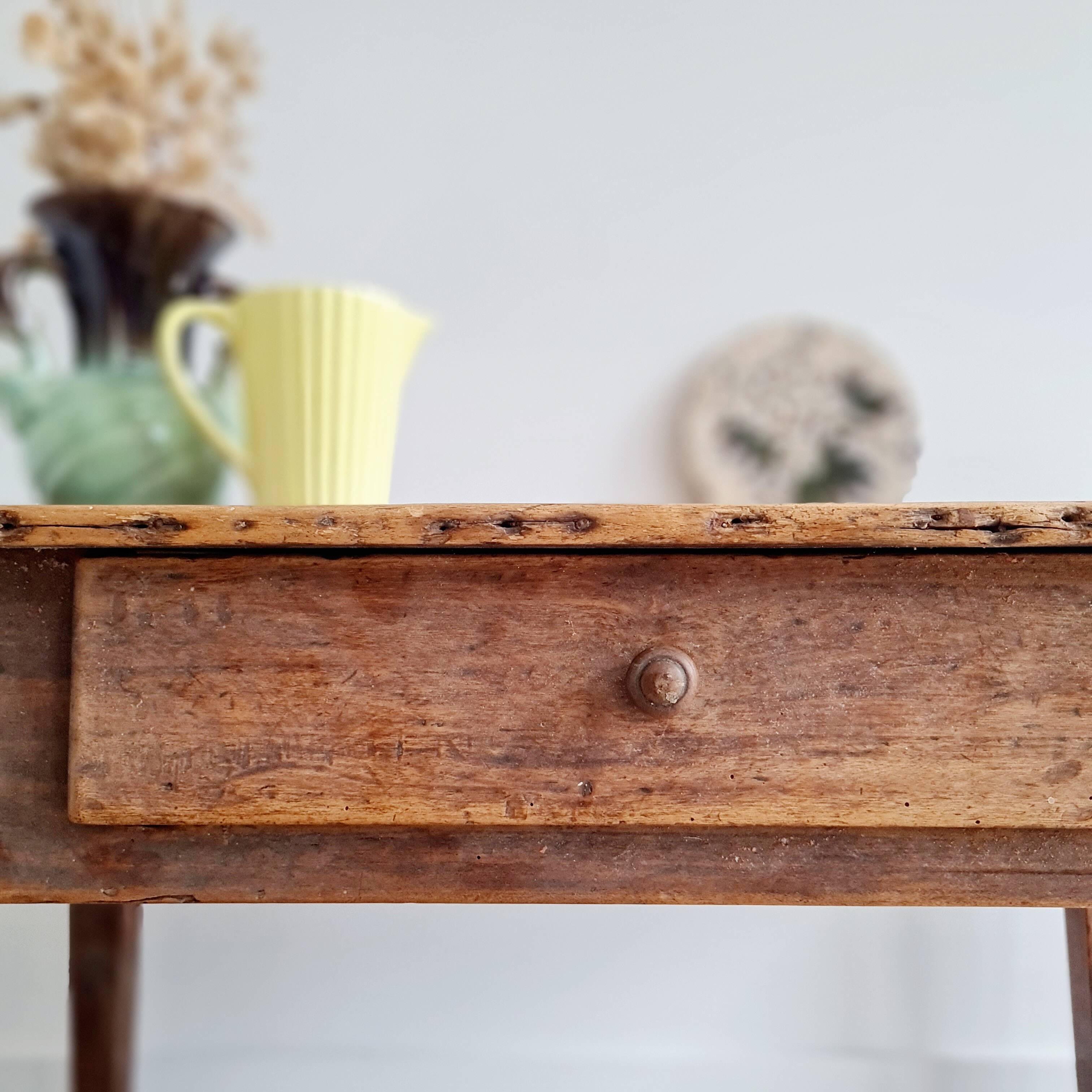 Antique low farmhouse table