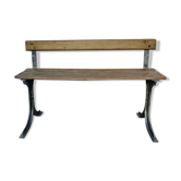 Metal and wood railway bench, before 1900