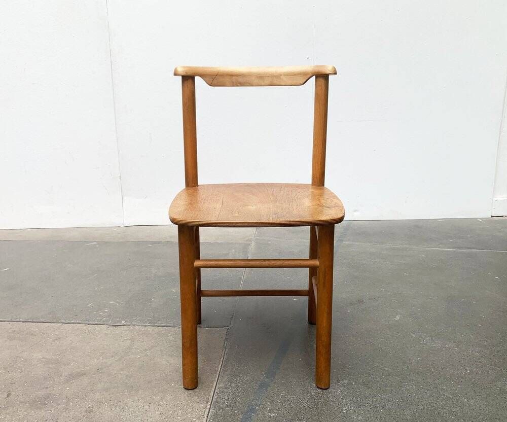 Mid-century wooden chair set of 2, 1960s