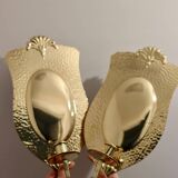 Paire d'appliques vintage en laiton par Knut Eriksson Eskilstuna, Suède