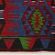Geometric Blue & Green Vintage Kilim Rug, 154x305Cm