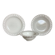 Opaline trio plate and heart-shaped bowl