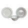 Opaline trio plate and heart-shaped bowl