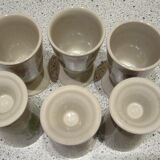 Lot of 6 mazagrans in vintage floral decorations