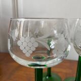 Set of 6 Alsatian white wine glasses