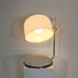 Harvey Guzzini, adjustable desk lamp in white stainless steel, 1960s